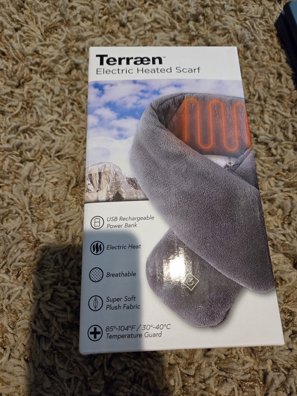 Electric Heated Scarf in Gray